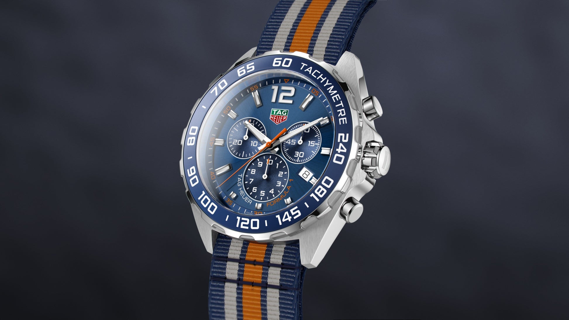 Tag Heuer Formula 1 Chronograph Blue Dial NATO Strap Watch for Men - CAZ1014.FC8196