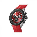 Tag Heuer Formula 1 Chronograph Red Dial Red Rubber Strap Watch for Men - CAZ101AN.FT8055
