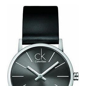 Calvin Klein Minimal Black Dial Black Leather Strap Watch for Women - K7622107