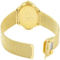 Calvin Klein Minimal Silver Dial Gold Mesh Bracelet Watch for Women - K3M22526
