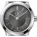 Calvin Klein Minimal Grey Dial Silver Mesh Bracelet Watch for Women - K3M23124