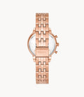 Fossil Boyfriend Chronograph Rose Gold Dial Rose Gold Steel Strap Watch for Women - ES3380