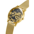 Guess Gadget Gold Dial Gold Mesh Bracelet Watch for Men - GW0538G2
