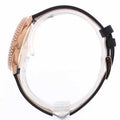 Swarovski Crystal Frost Black Dial Black Leather Strap Watch for Women - 5484058