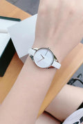 Calvin Klein Rebel White Grey Dial White Leather Strap Watch for Women - K8P236L6