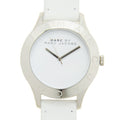 Marc Jacobs Blade White Dial White Leather Strap Watch for Women - MBM1200