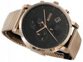 Hugo Boss Integrity Black Dial Gold Mesh Bracelet Watch for Men - 1513808