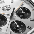 Tag Heuer Carrera Chronograph 60th Anniversary Silver Dial Black Leather Strap Watch for Men - CBK221H.FC8317