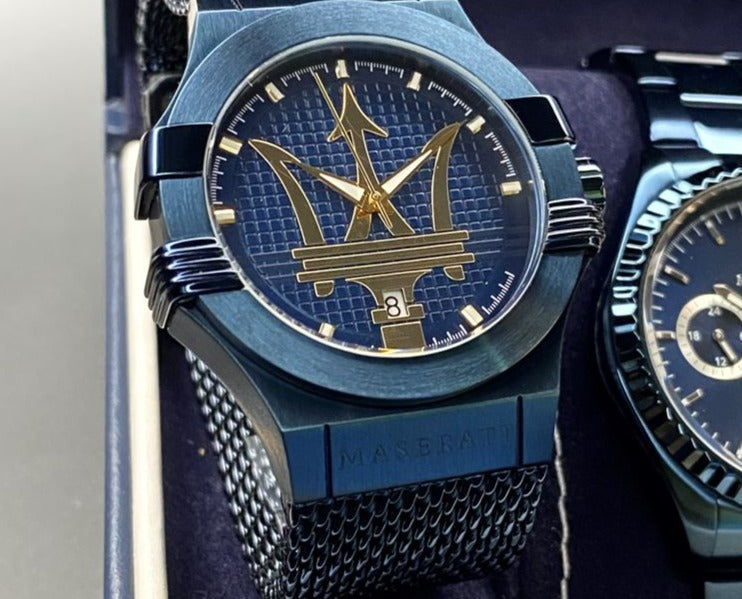 Maserati Potenza Blue Dial Edition 42mm Mesh Bracelet Watch For Men - R8853108008