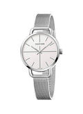 Calvin Klein Even White Dial Silver Mesh Bracelet Watch for Women - K7B23126