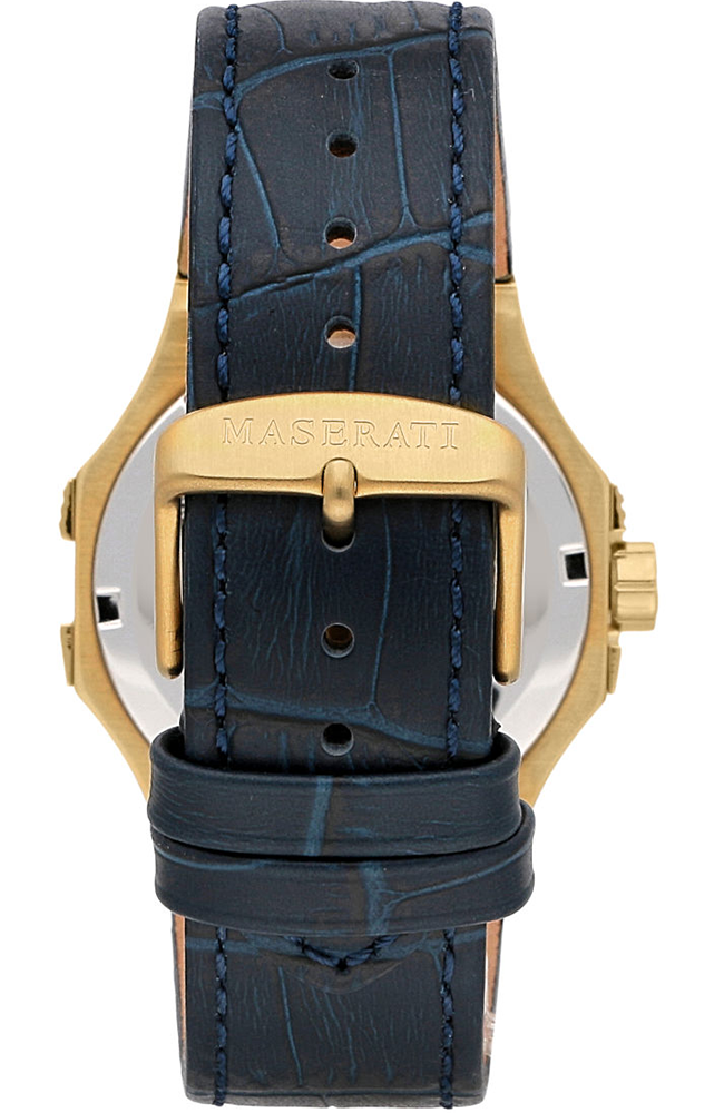 Maserati Potenza Blue Dial Blue Leather Strap Watch For Men - R8851108035