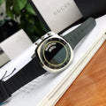 Gucci Quartz Chronograph Black Dial Black Rubber Strap Watch For Men - YA157301