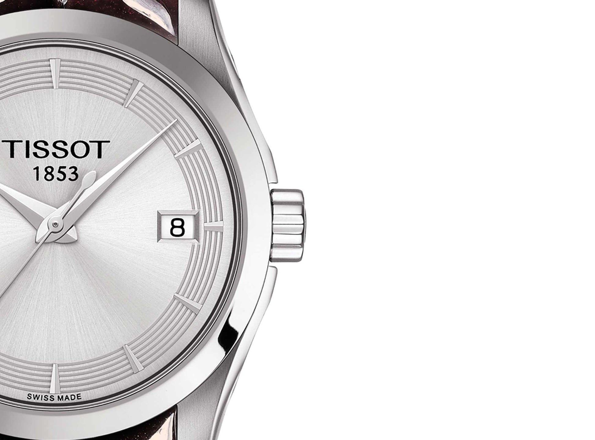 Tissot T Classic Couturier Quartz Silver Dial Watch For Women - T035.210.16.031.03