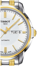 Tissot T Classic Automatics III White Dial Two Tone Steel Strap Watch For Men - T065.430.22.031.00
