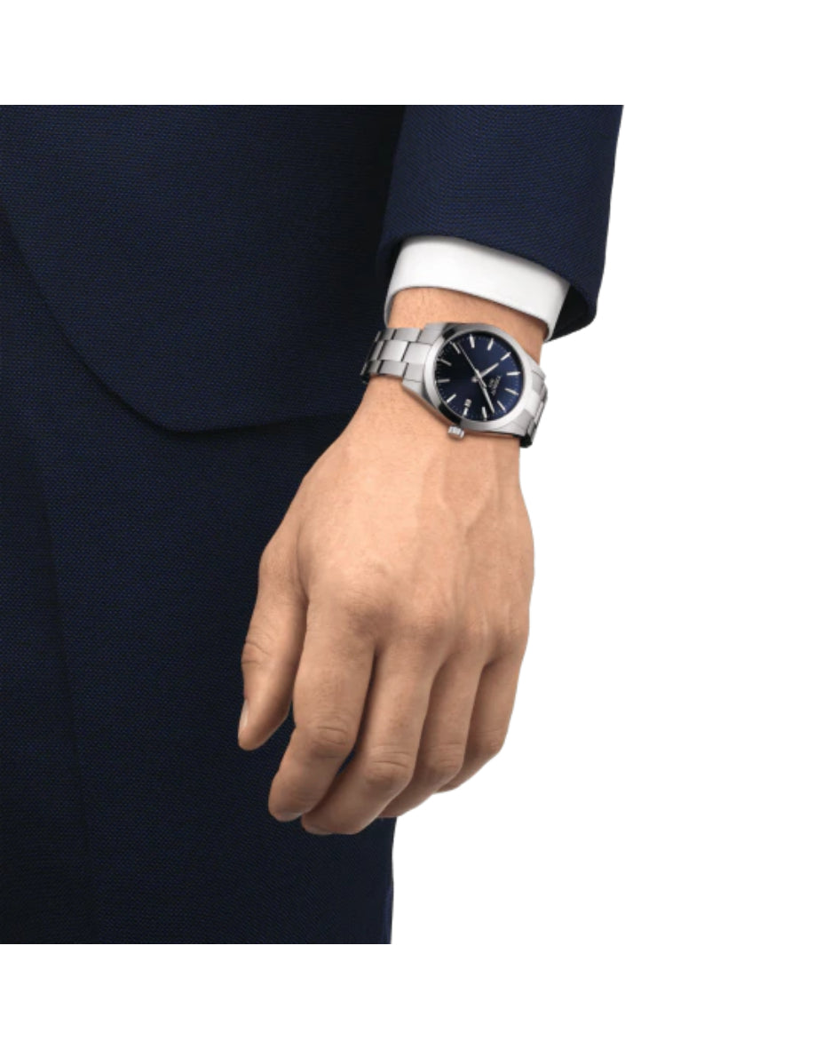 Tissot Gentleman Quartz Blue Dial Watch For Men - T127.410.11.041.00