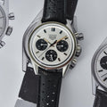 Tag Heuer Carrera Chronograph 60th Anniversary Silver Dial Black Leather Strap Watch for Men - CBK221H.FC8317