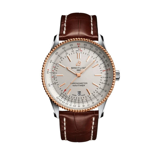 Breitling Navitimer Automatic 41mm Brown Leather Strap Mens Watch - U17326241G1P1