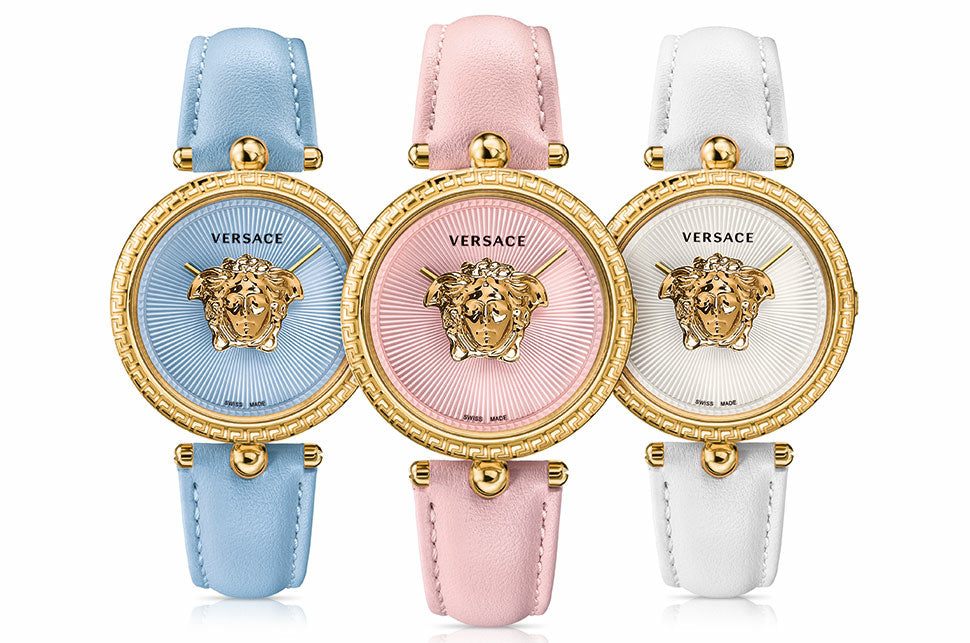 Versace Palazzo Empire White Dial White Leather Strap Watch for Women - VCO010017
