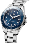 Tag Heuer Aquaracer Diamonds Blue Dial Silver Steel Strap Watch for Women - WAY131L.BA0748