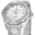 Tag Heuer Aquaracer White Mother of Pearl Dial Silver Steel Strap Watch for Women - WBD1314.BA0740