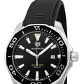 Tag Heuer Aquaracer Quartz Black Dial Black Rubber Strap Watch for Men -  WAY101A.FT6141