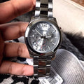 Fossil Boyfriend Multifunction Silver Dial Silver Steel Strap Watch for Women - ES3883