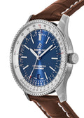 Breitling Navitimer 1 Automatic 41mm Blue Dial Brown Leather Strap Mens Watch - A17326211C1P1