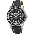 Breitling Superocean II 42mm Black Leather Strap Mens Watch - A17365C9