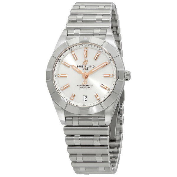 Breitling Chronomat 32 Mother of Pearl Dial Silver Steel Strap Watch for Women - A77310101A4A1