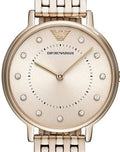 Emporio Armani Dress Quartz Rose Gold Dial Rose Gold Steel Strap Watch For Women - AR11062