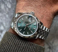 Rolex Datejust 41 Oyster Mint Green Dial Oyster Steel & White Gold Strap Watch for Men - M126334-0028