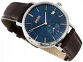 Hugo Boss Corporal Blue Dial Brown Leather Strap Watch for Men - 151363