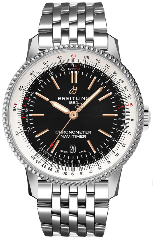 Breitling Navitimer Automatic 41mm Black Dial Stainless Steel Mens Watch - U17326211B1A1