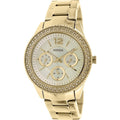 Fossil Stella Multifunction Gold Dial Gold Steel Strap Watch for Women - ES3589