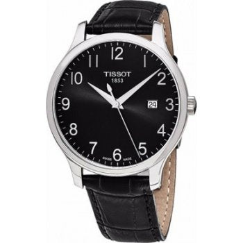Tissot T Classic Tradition Black Leather Watch For Men - T063.610.16.052.00