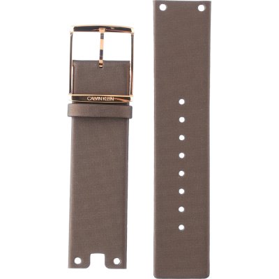 Calvin Klein Glam Transparent Dial Brown Leather Strap Watch for Women - K9423303