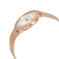 Calvin Klein Minimal White Dial Rose Gold Mesh Bracelet Watch for Women - K3M22Y2X