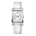 Calvin Klein Window White Dial White Leather Strap Watch for Women - K2M23120