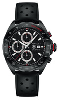Tag Heuer Formula 1 Automatic Chronograph Black Dial Black Leather Strap Watch for Men - CAZ2011.FT8024