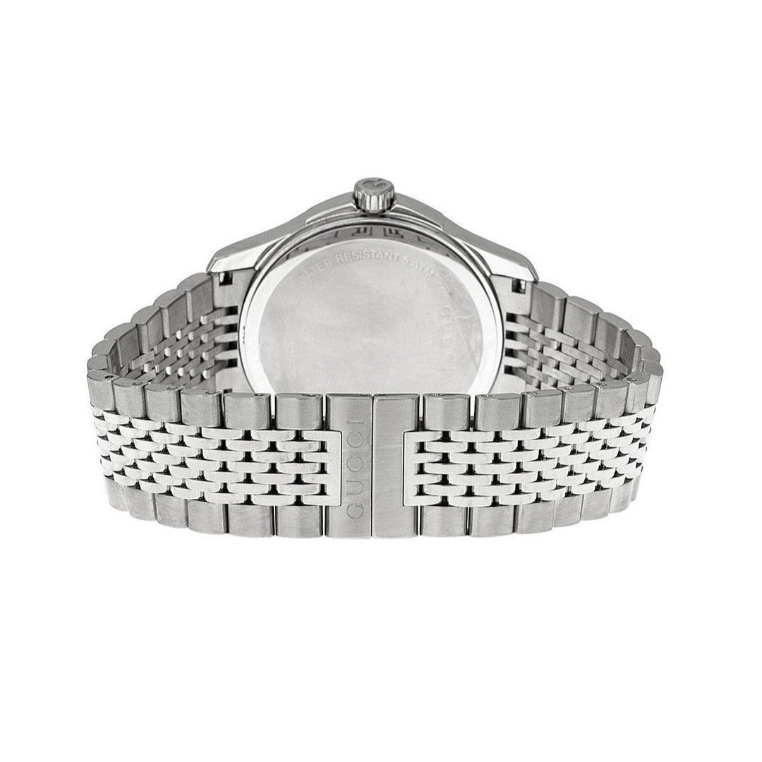 Gucci G Timeless Diamond Silver Dial Silver Steel Strap Watch For Men - YA126407