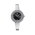 Swarovski Crystal Rose Black Dial Silver Steel Strap Watch for Women - 5484076