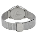 Calvin Klein Minimal Grey Dial Silver Mesh Bracelet Watch for Men - K3M22124