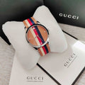 Gucci G Timeless Quartz Brown Dial Brown Leather Strap Watch For Men - YA1264078