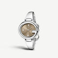 Gucci Guccissima Brown Dial Silver Steel Strap Watch For Women - YA134302