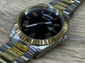 Guess Connoisseur Black Dial Two Tone Steel Strap Watch for Men - GW0265G5