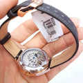 Fossil Suitor Mechanical Grey Dial Grey Leather Strap Watch for Women - BQ3265