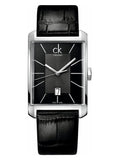 Calvin Klein Window Black Dial Black Leather Strap Watch for Men - K2M21107