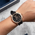 Maserati SFIDA Chronograph Black Dial Black Rubber Strap Watch For Men - R851123008