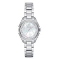 Emporio Armani Valeria Quartz Mother of Pearl Dial Silver Steel Strap Watch For Women - AR11030