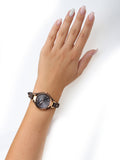 Fossil Georgia Black Dial Black Leather Strap Watch for Women - ES3148
